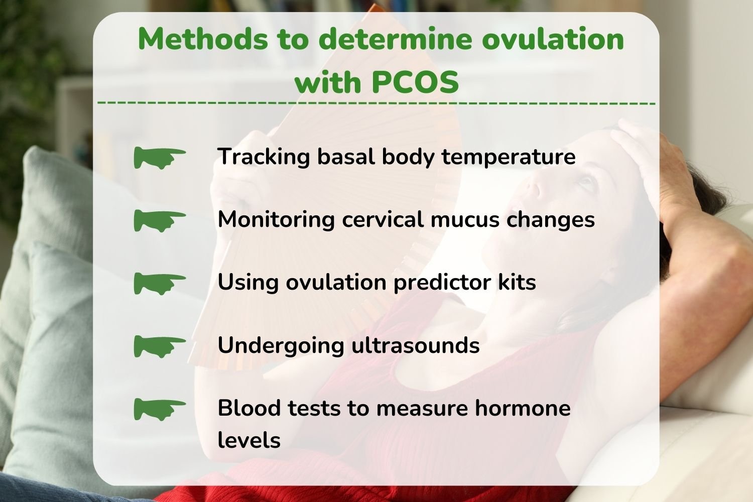 Methods to determine ovulation with PCOS