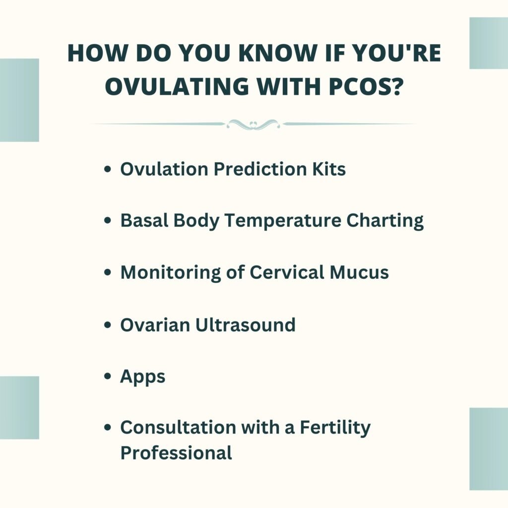 how do you know if u r ovulating with pcos