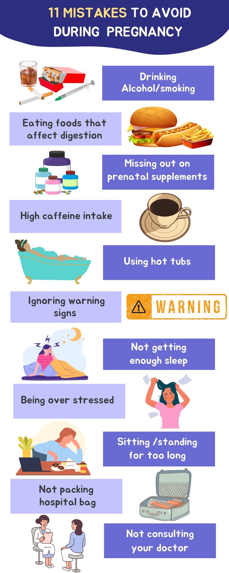 20 Important Mistakes to Avoid during Pregnancy   Tips for a ...