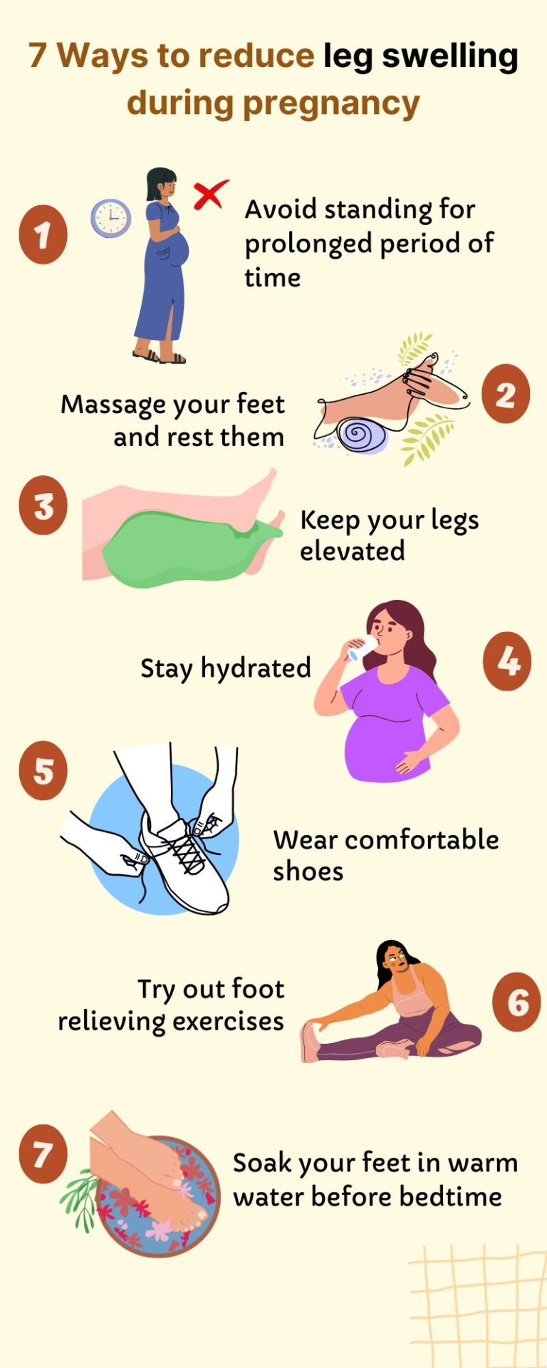 7 Ways to reduce leg swelling during pregnancy