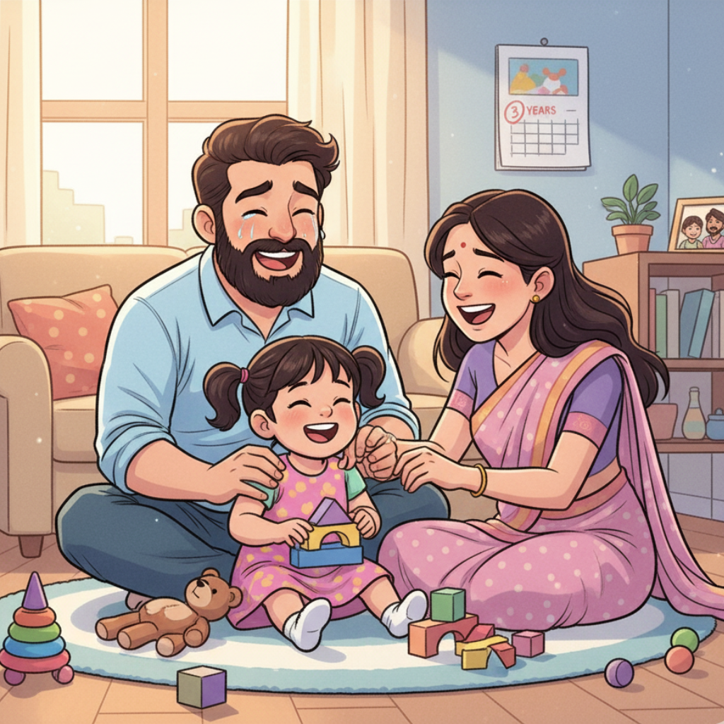 Renu and rhagav are happy with reena